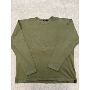 Agave Crewneck Long Sleeve Shirt Mens Large  Green Thermal AgaveLux USA Made